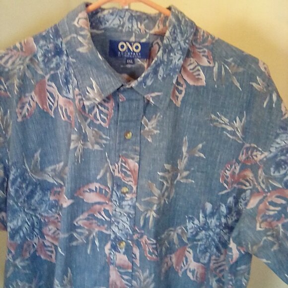 Ono Men's Blue Floral Shirt - Picture 1 of 6
